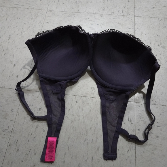 Lasenza | Elegant Lace Underwire Bra - Dark Purple 34DD - Picture 6 of 9